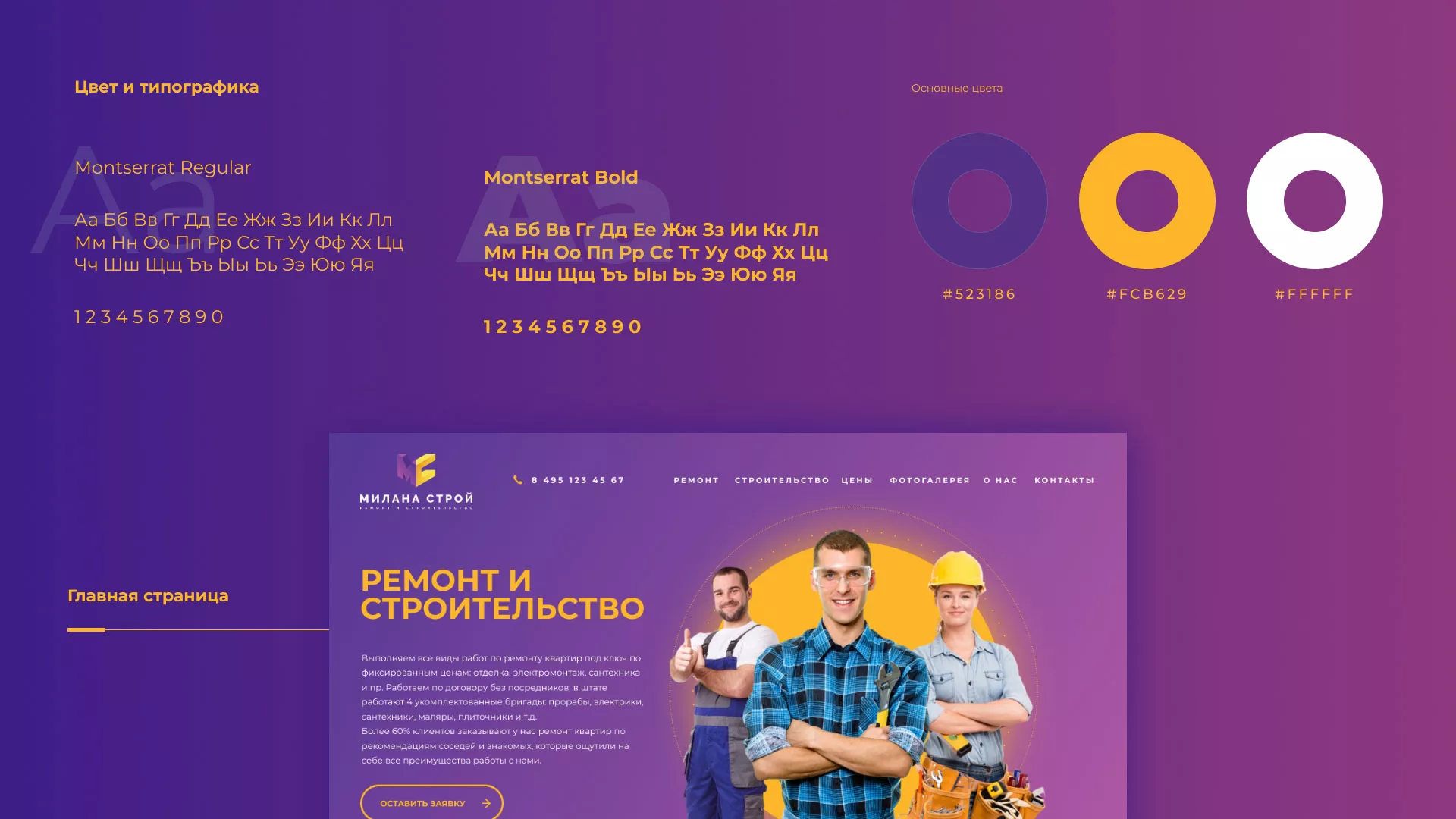 Разработка сайта строительной компании «Милана-Строй» в Георгиевске