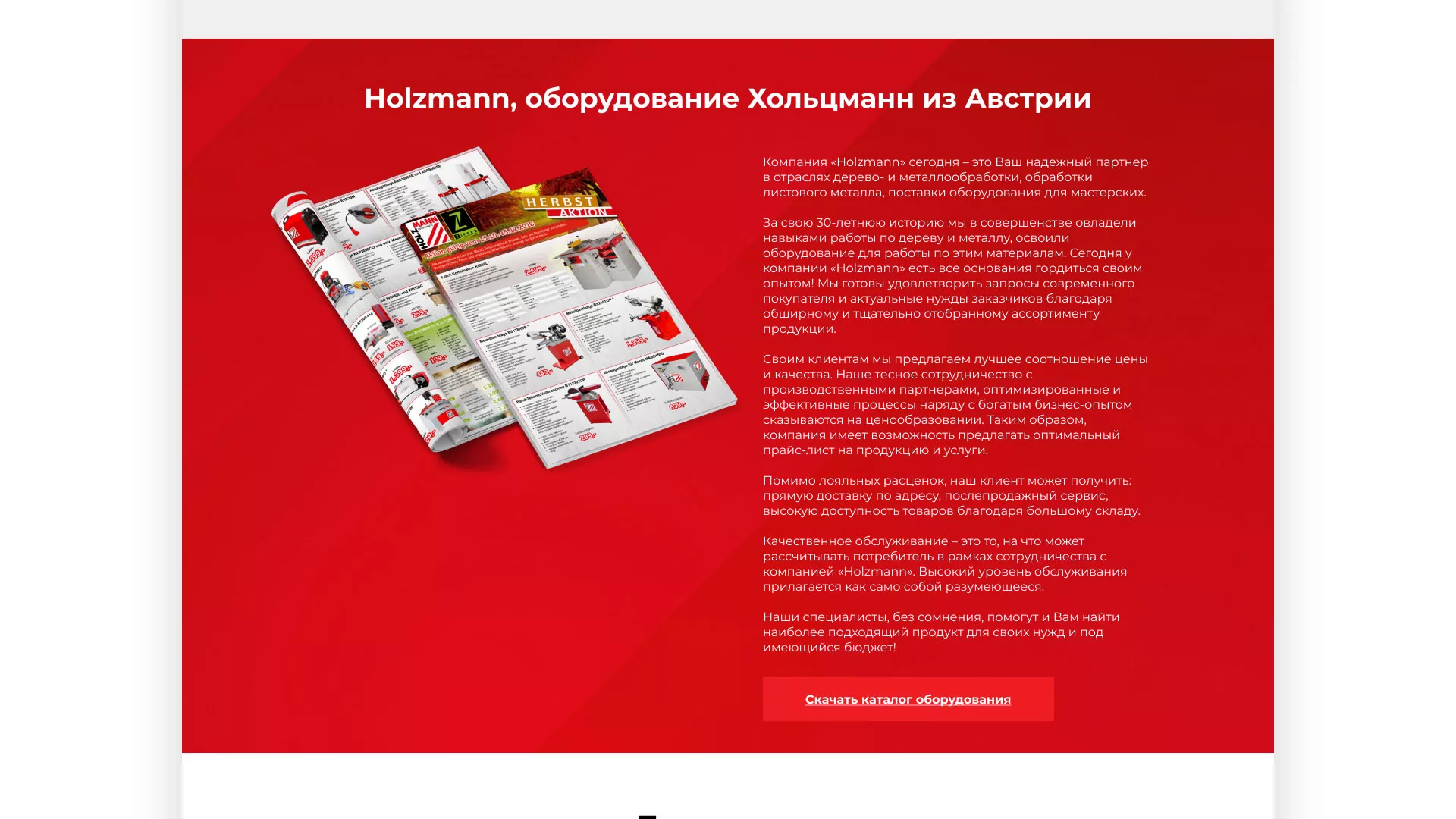 Создание сайта компании «HOLZMANN Maschinen GmbH» в Георгиевске